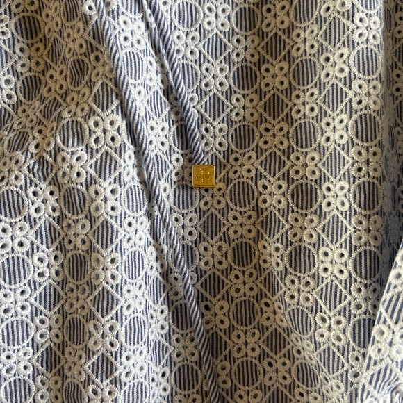 Tory Burch Blue & White Eyelet Cover Up - Picture 8 of 8